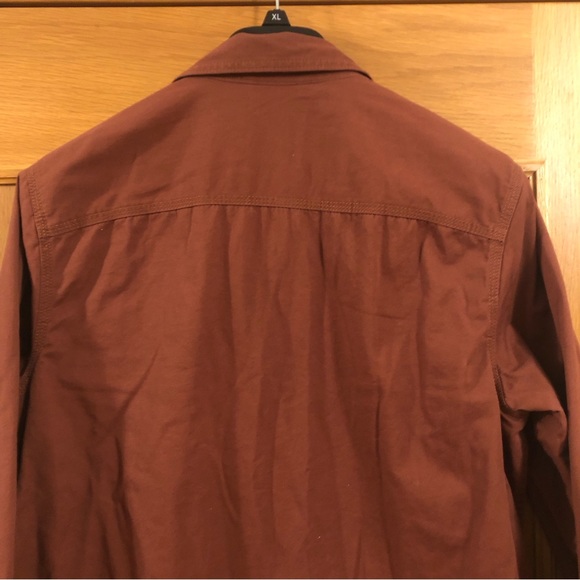 L.L. Bean Flannel Lined Hurricane Canvas Button Down Long Sleeve Shirt Size MT - Picture 7 of 8